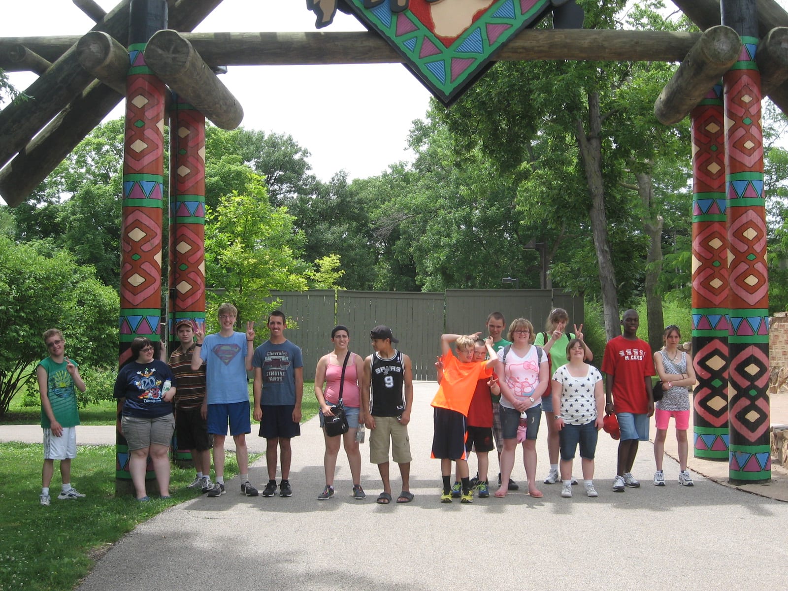 Youth group at the zoo