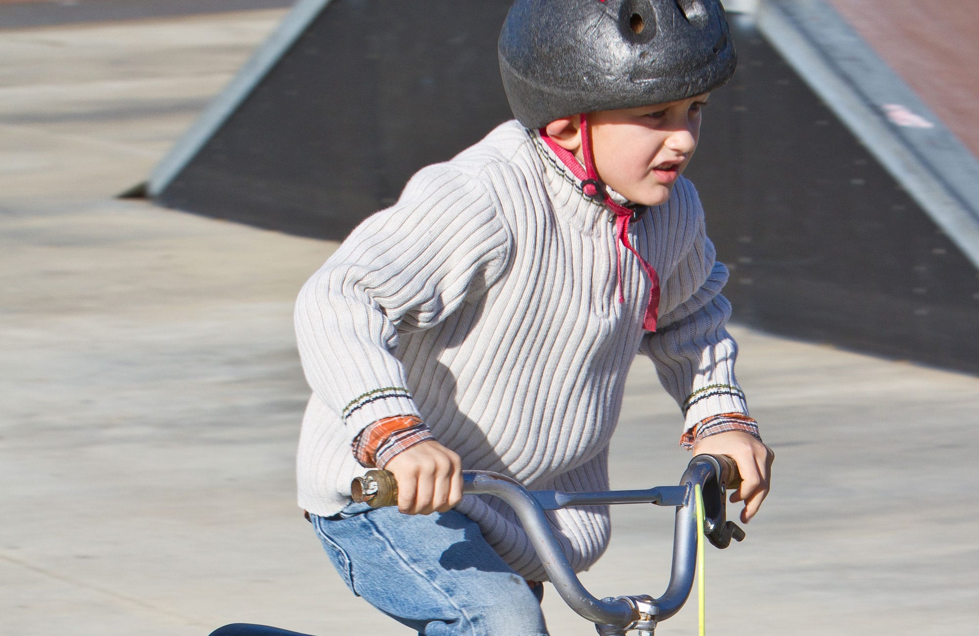 boy riding bike