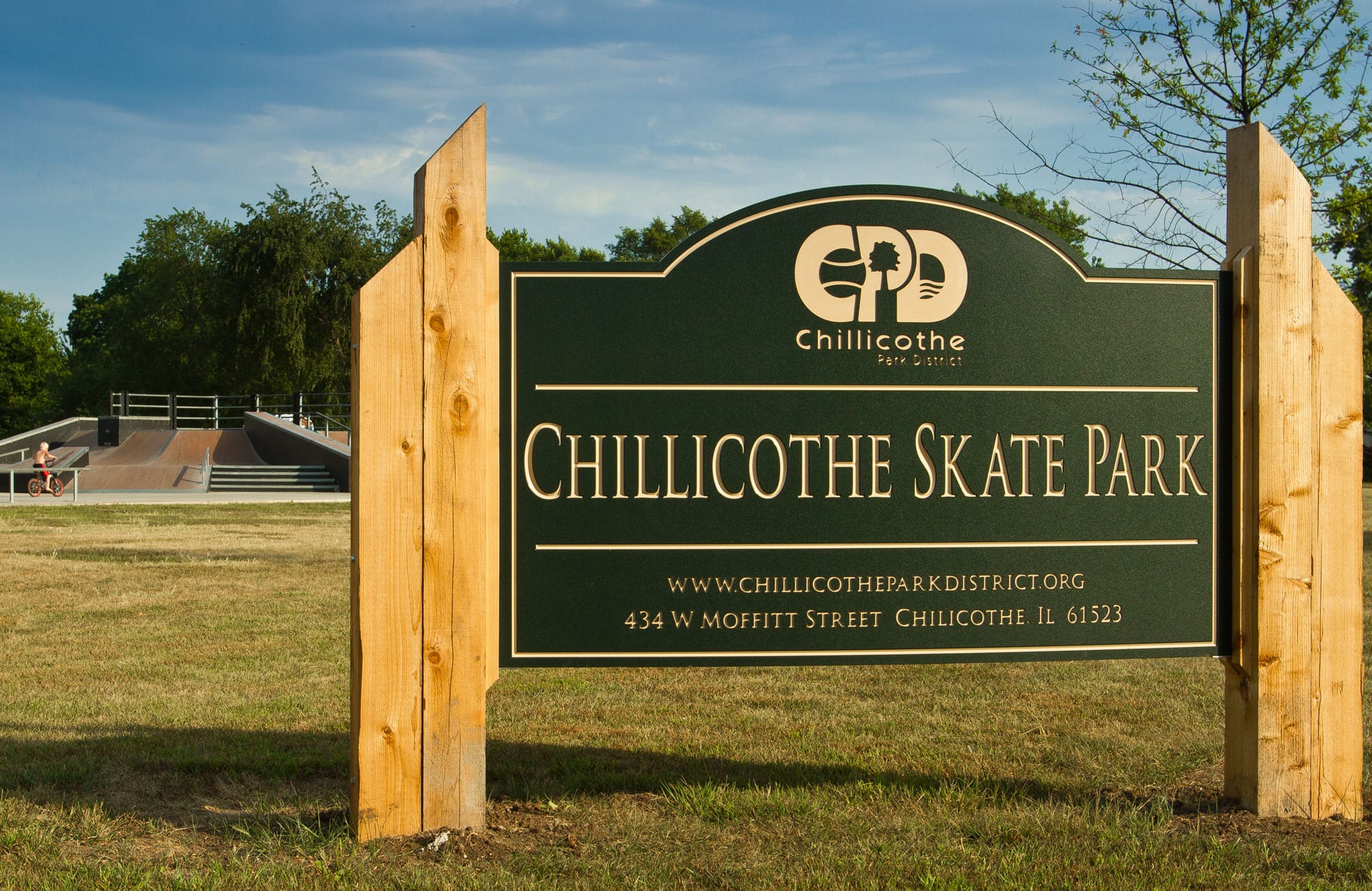 Chillicothe Skate Park sign