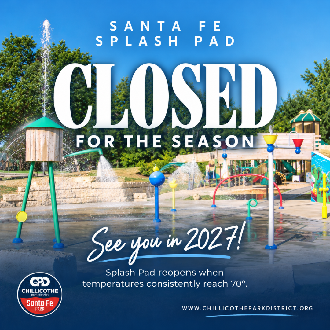 Santa Fe Splash Pad closed for the season. See you in 2027! The splash pad reopens when temperatures consistently reach 70°F.